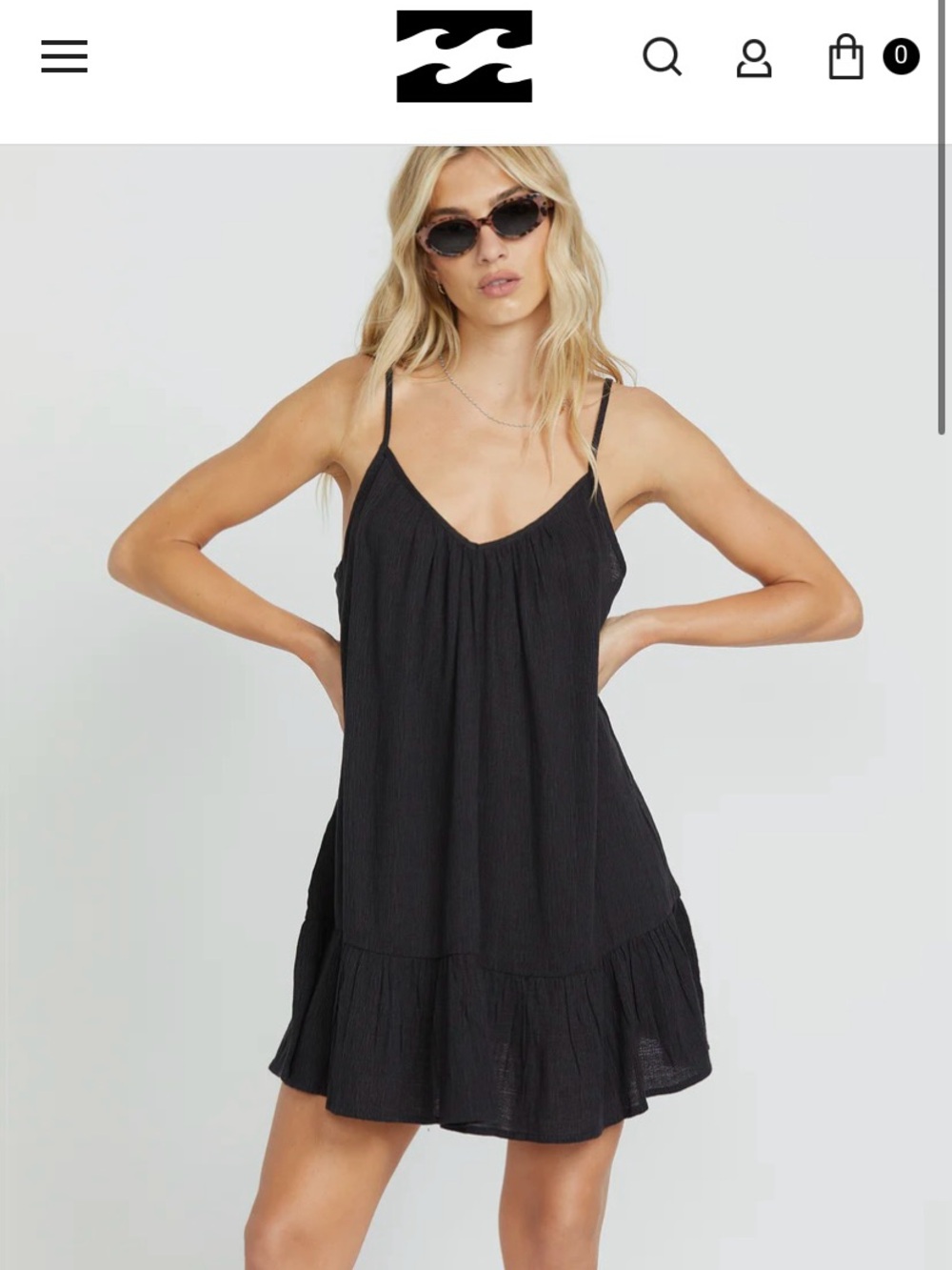 Billabong Black swim cover-up. Size extra small.